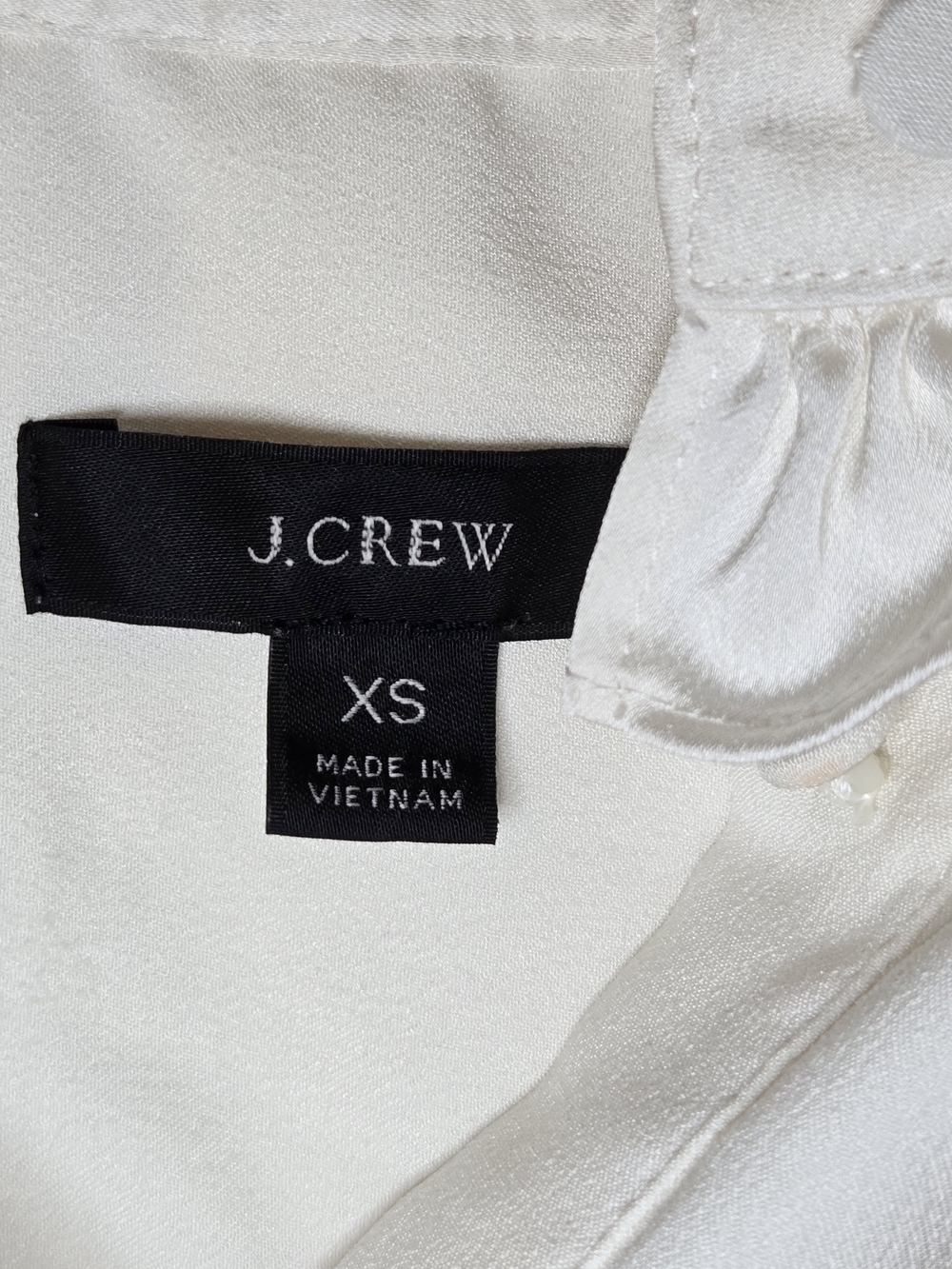 J. Crew White Sleeveless Ruffle-Collar Button Front Top - Picture 5 of 5